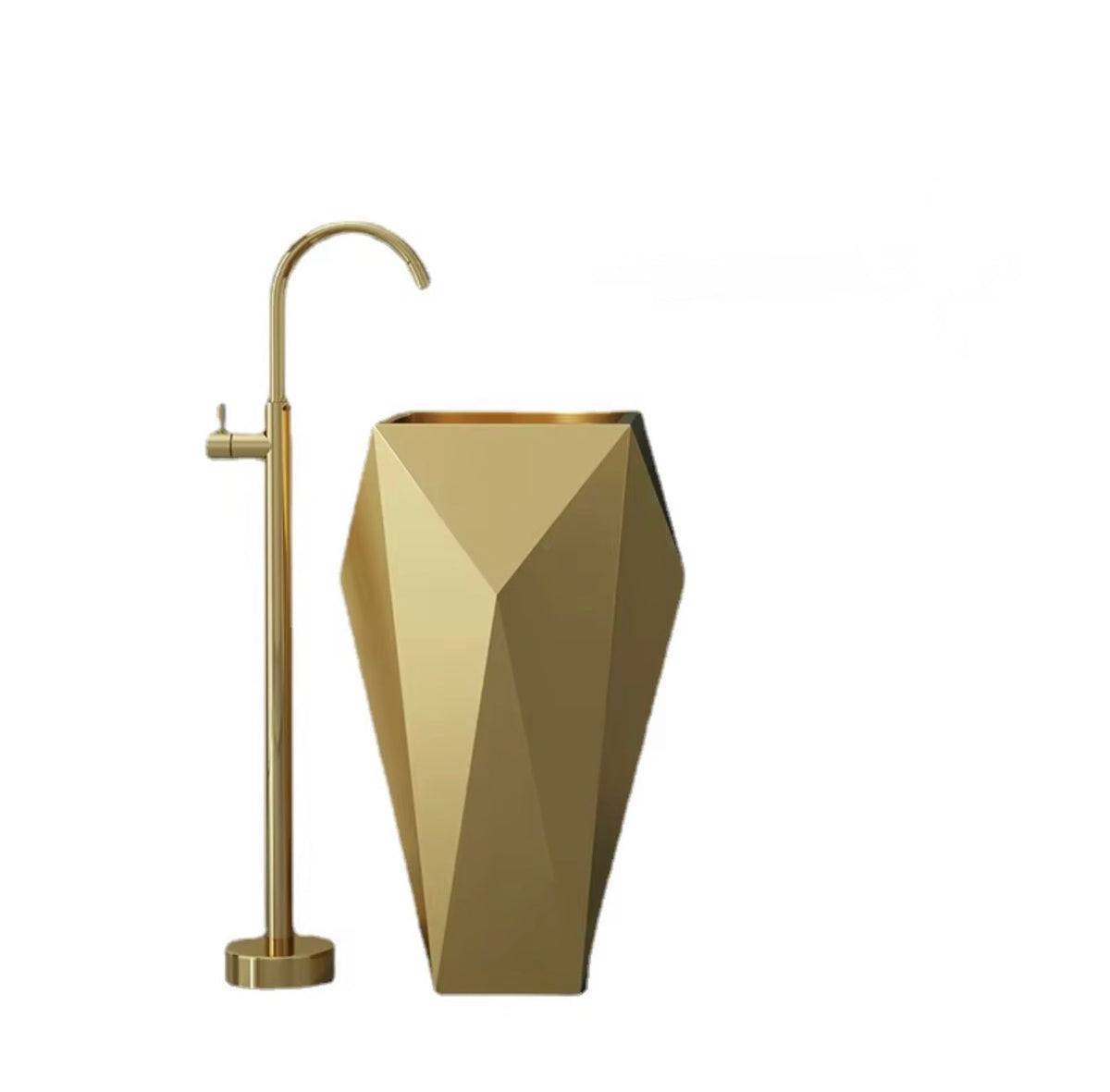 Adelardi 304 Stainless Steel Diamond Pedestal Sink