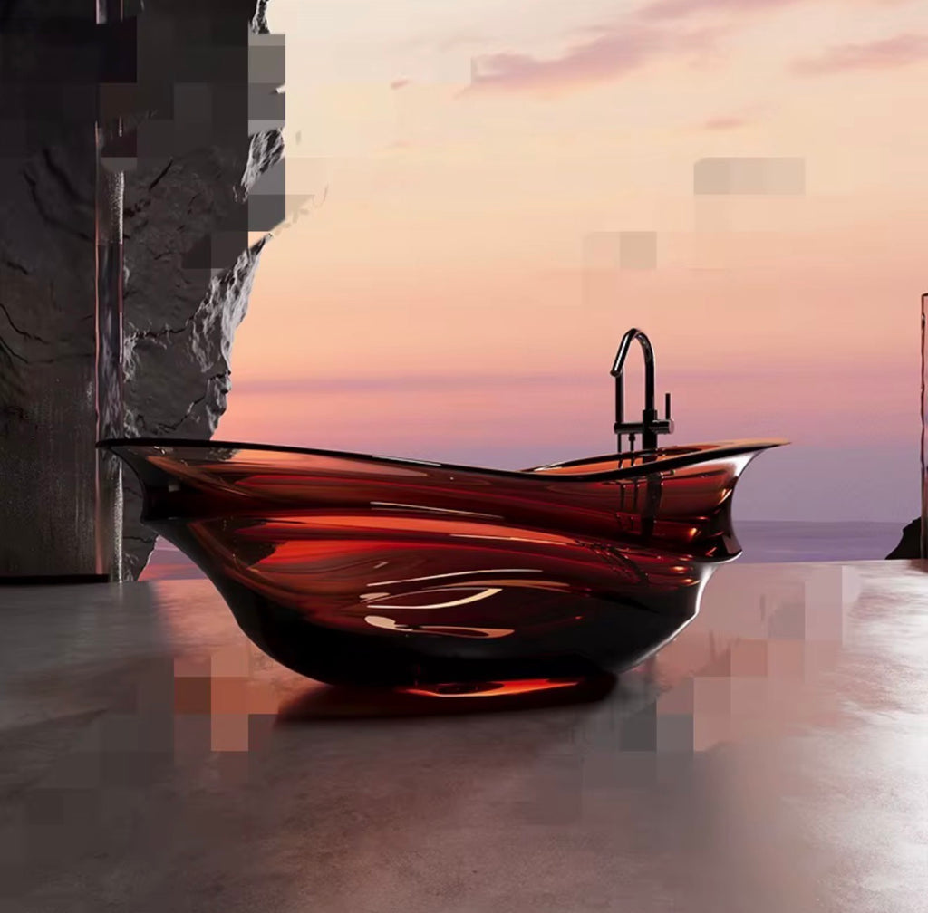 Vetro Crystal Resin Bathtub