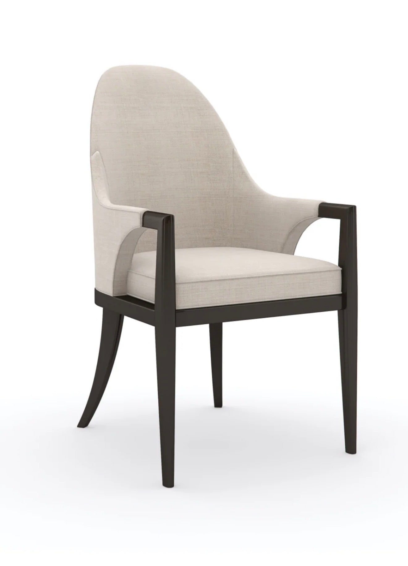 Casa Milano – Beige Curved Accent Armchair