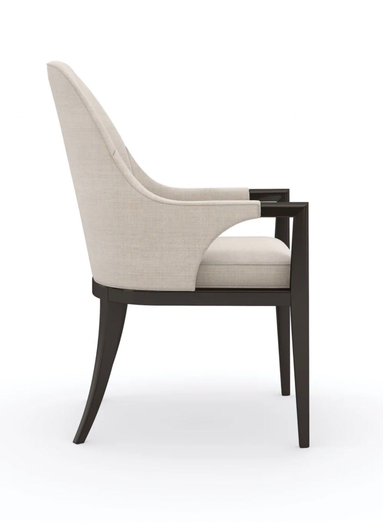 Casa Milano – Beige Curved Accent Armchair