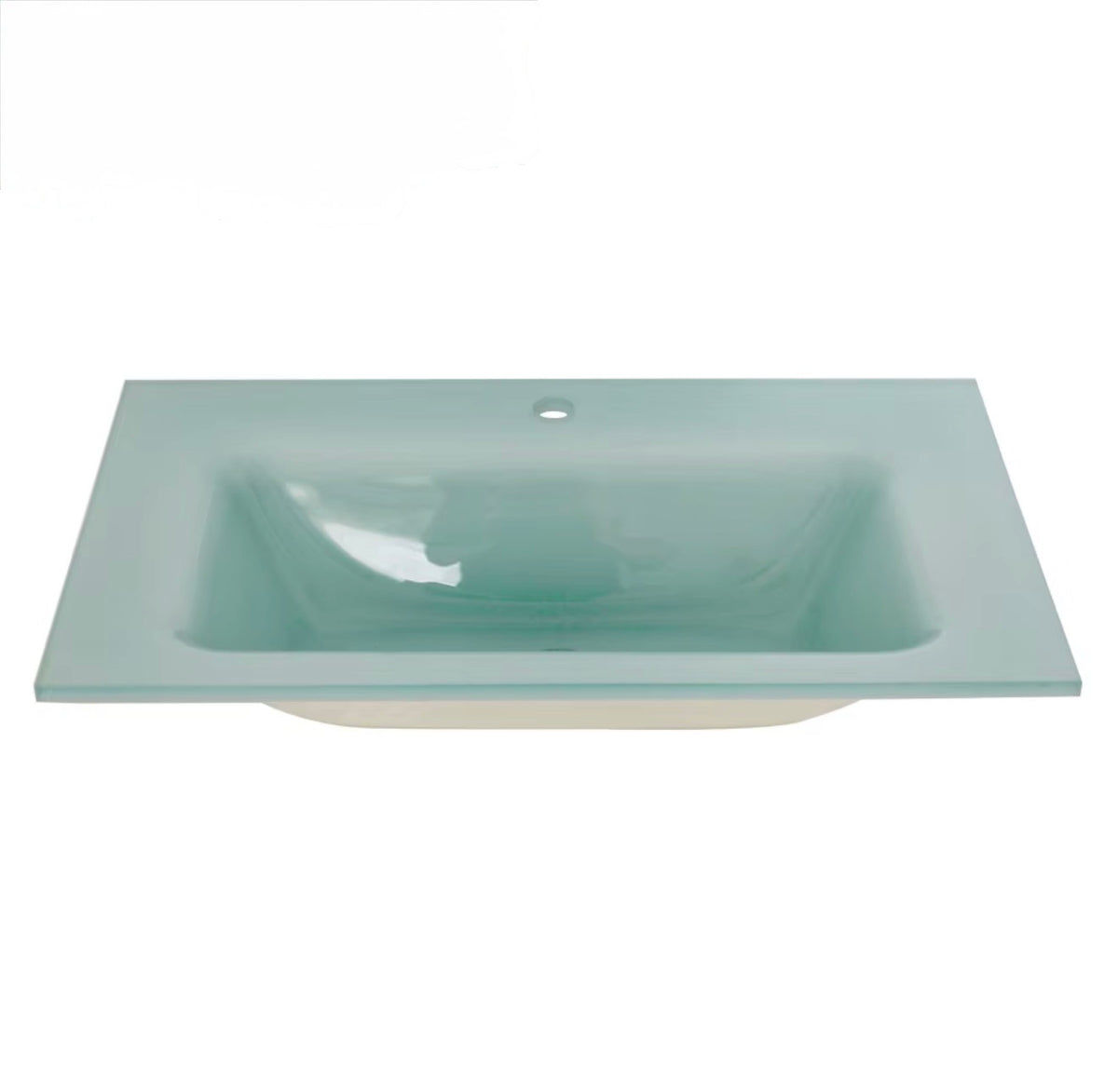 Elvira Light Green Glass Vanity Top