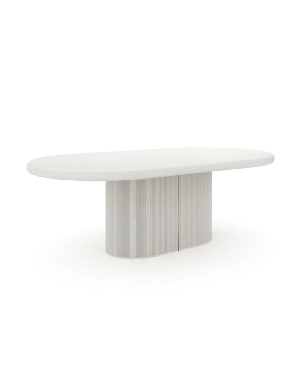 Casa Milano – Caracole Love Oval Extendable Dining Table (Matte Pearl)