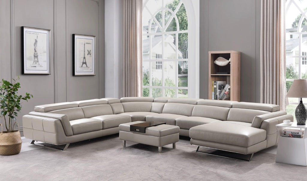 Casa Milano 582 Italian Leather Sectional Sofa