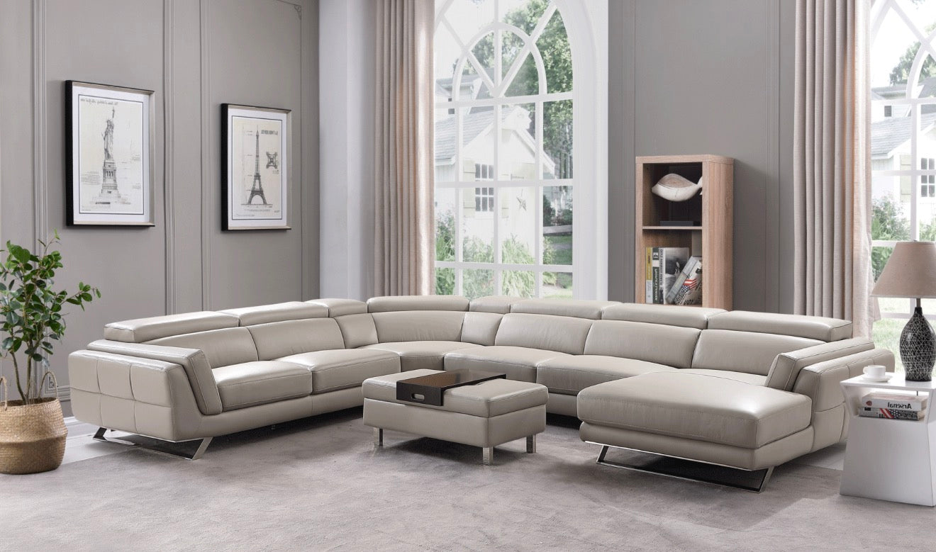 Casa Milano 582 Italian Leather Sectional Sofa