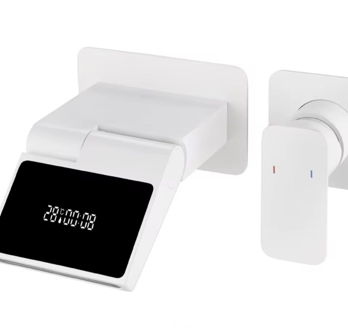 Ravello Digital Display Wall-Mounted Waterfall Faucet