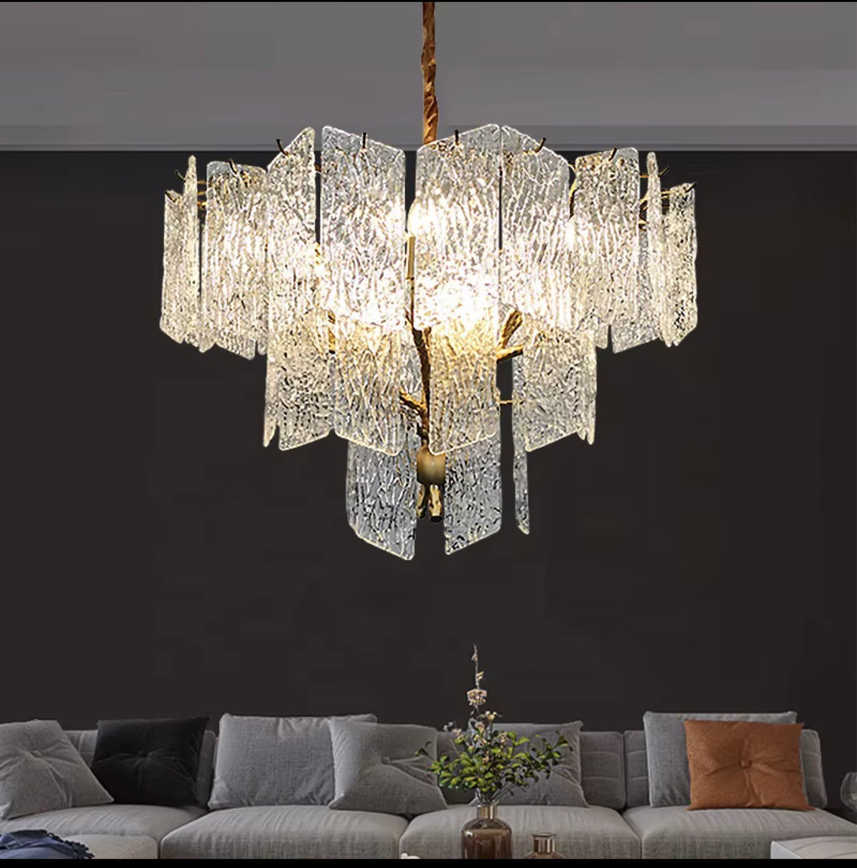 Corrina Sculptural Glass Chandelier