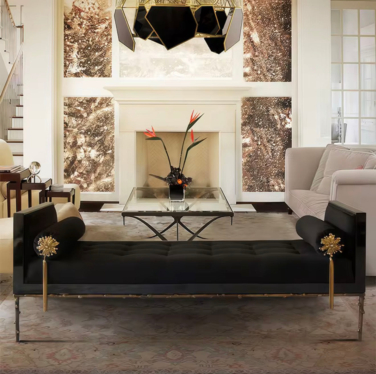 Casa Milano Aurelia Velvet Designer Bench