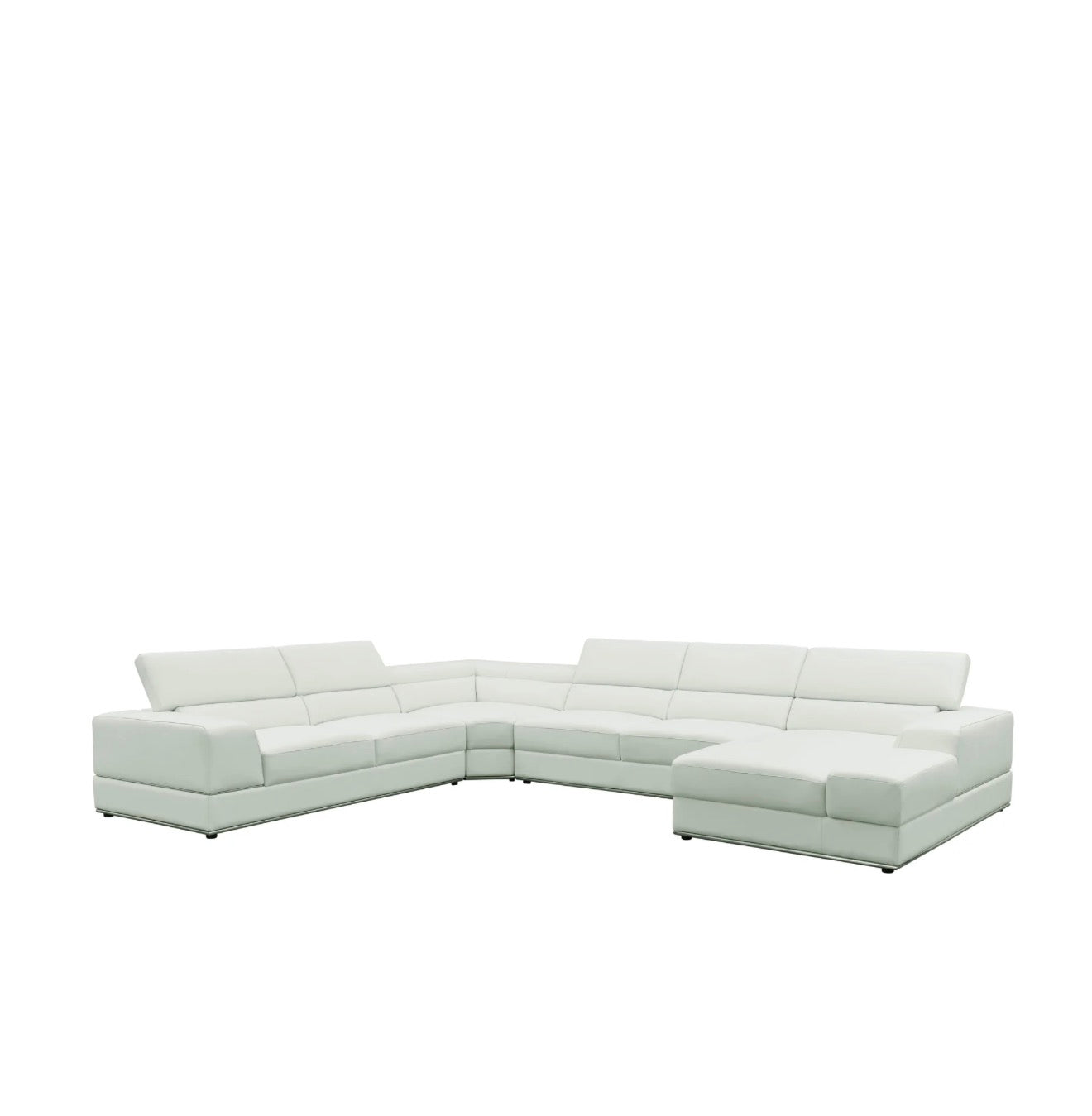 Casa Milano Nellio U-Shaped Italian Leather Match Sectional Sofa