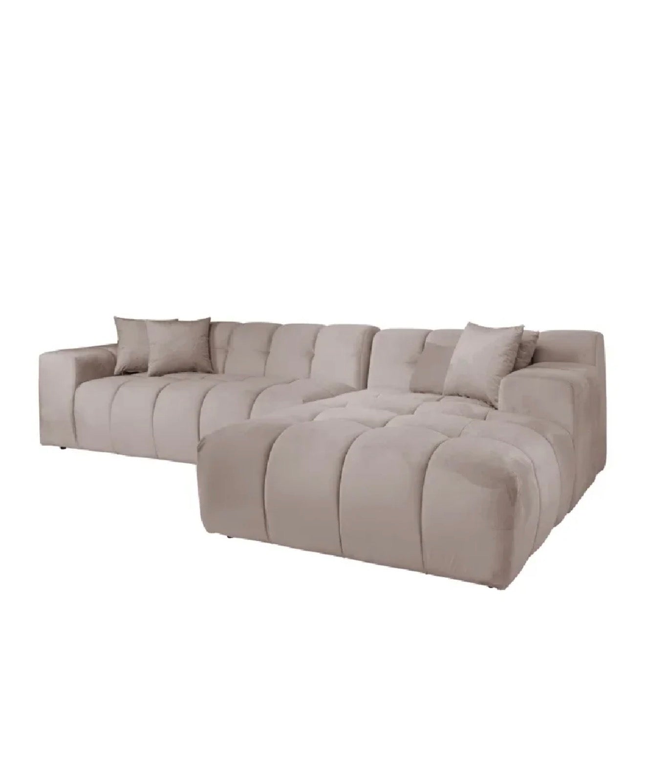 Casa Milano – Casa Milano – Cube Velvet Modular Lounge Sofa (Khaki)
