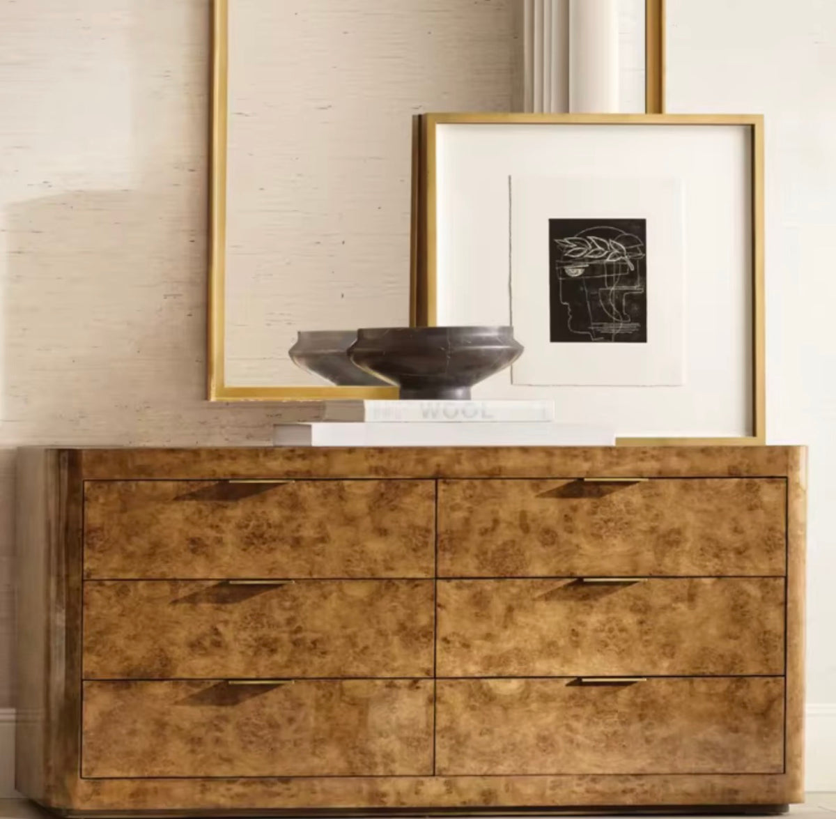Kensington Burl 9-Drawer Dresser