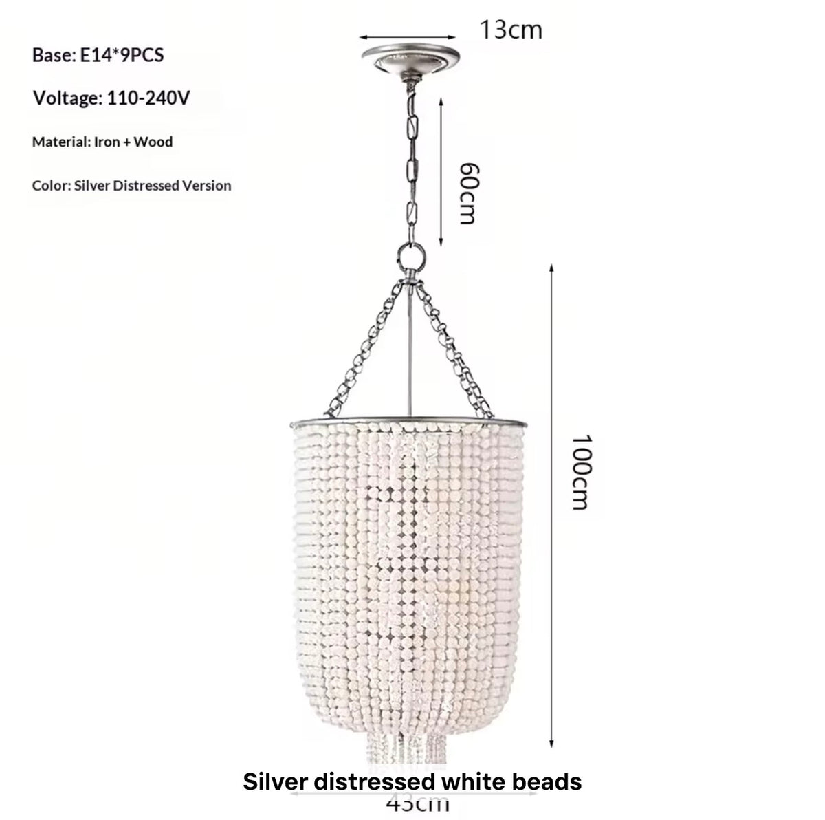 Jacqueline Long Beaded Chandelier