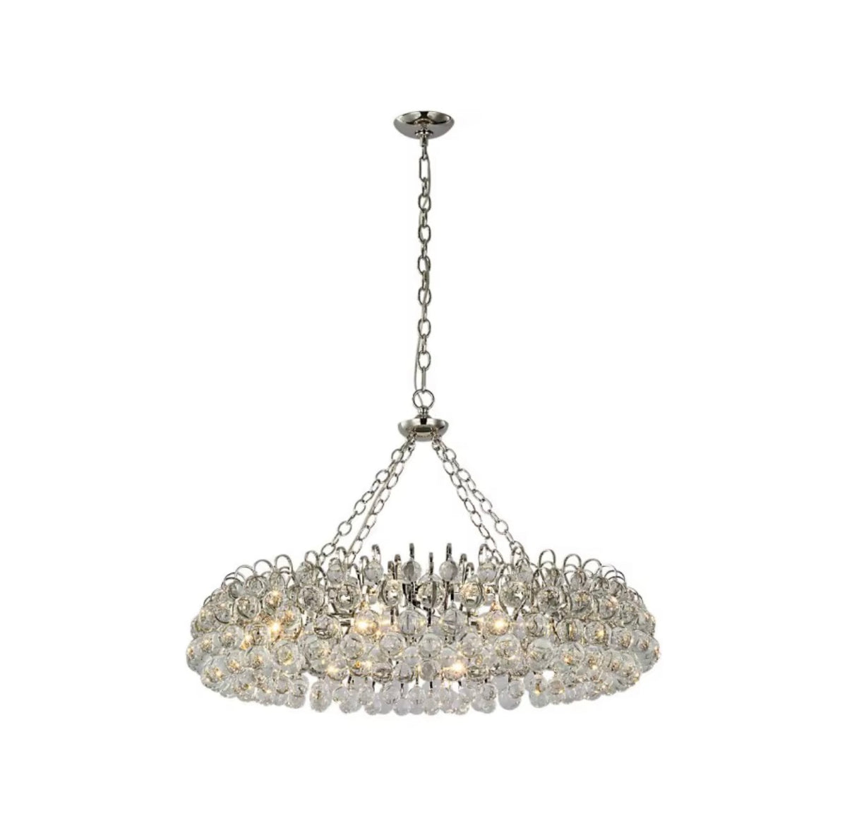 Croque Madame Crystal Orb Chandelier
