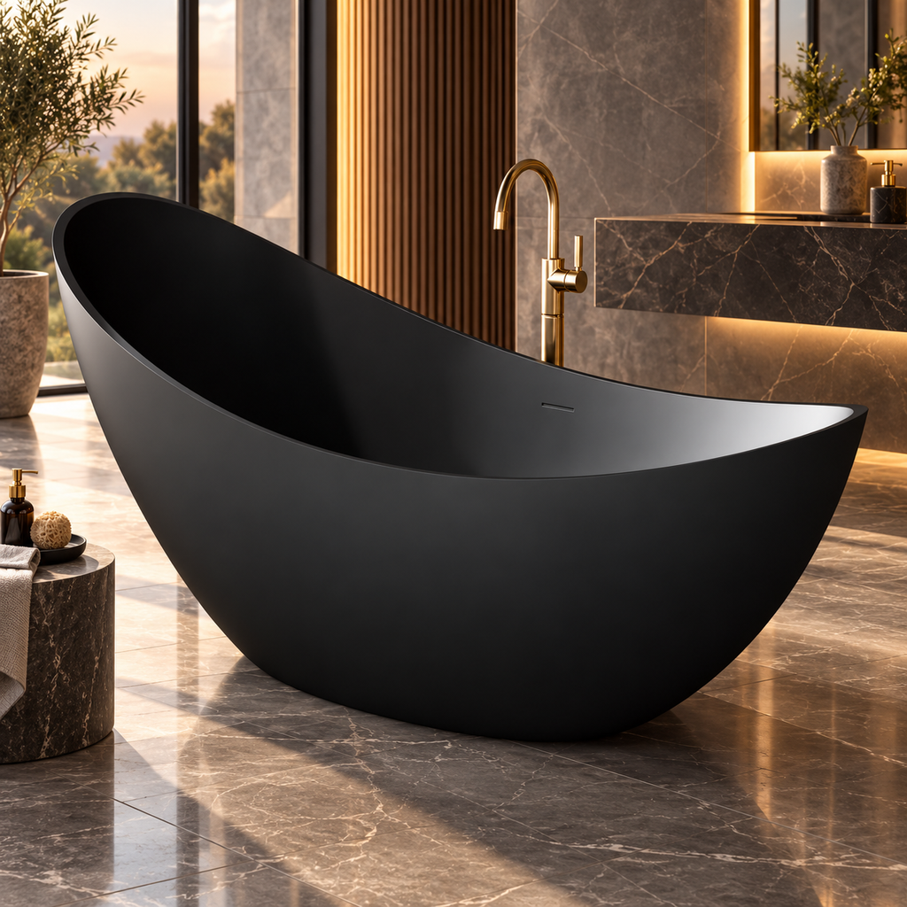 Sorrento Sculpted Stone Bathtub