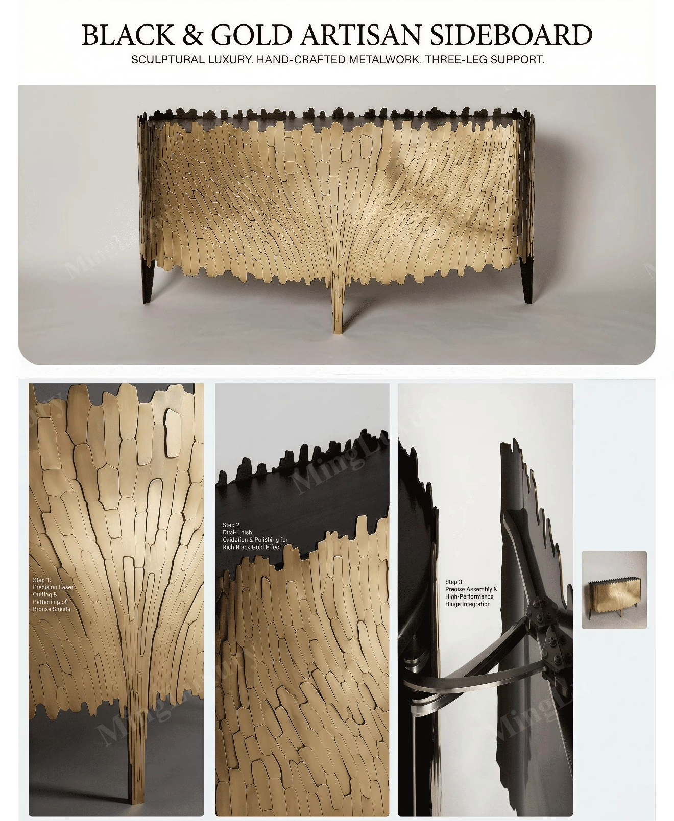 Casa Milano Aurea Fracture Artisan Sideboard - Atelier Edition