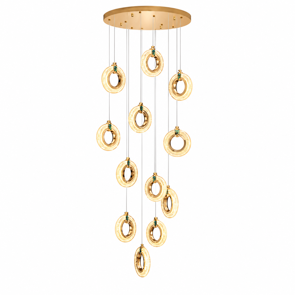 Ottavia Cascading LED Ring Chandelier