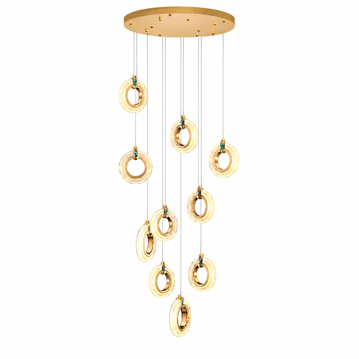 Ottavia Cascading LED Ring Chandelier