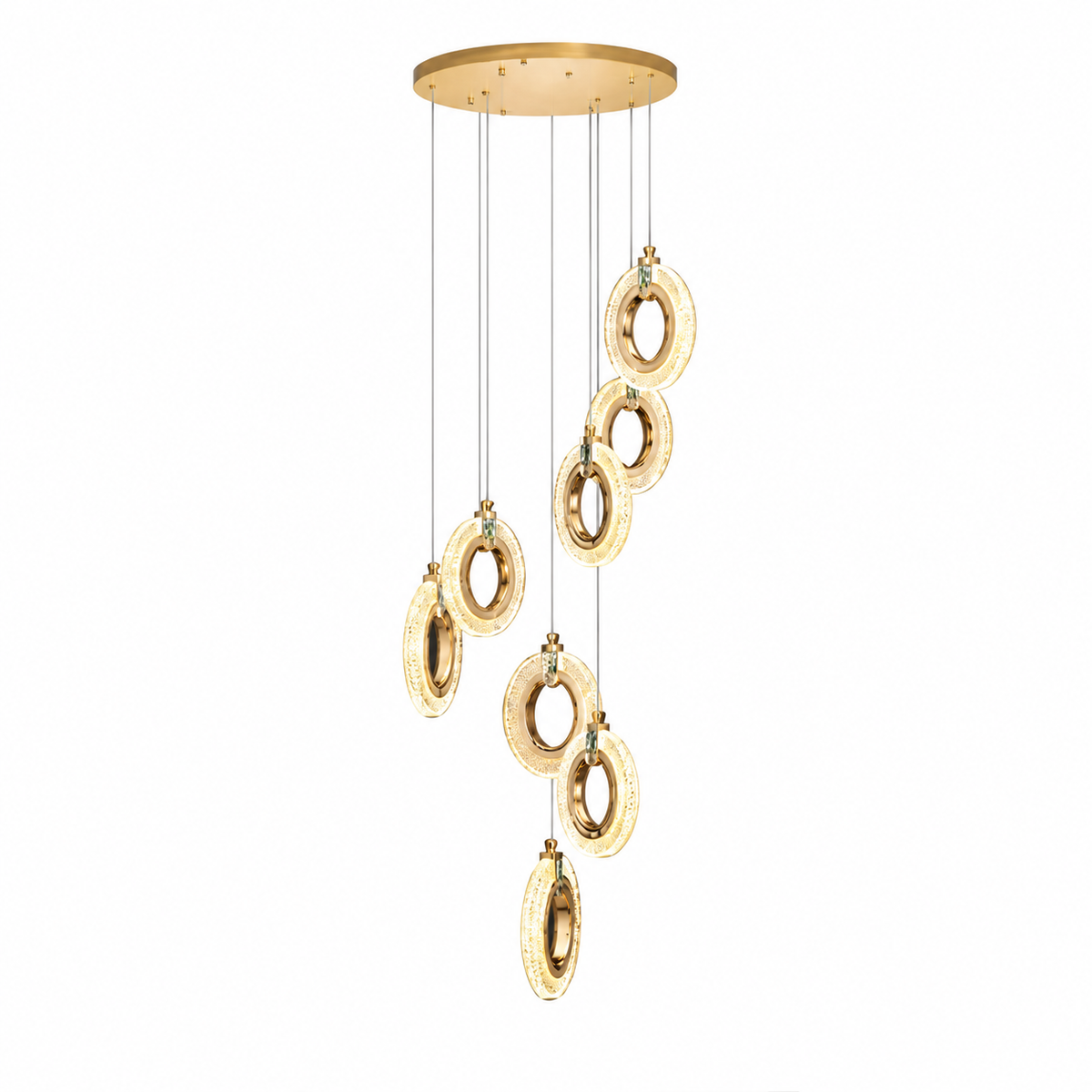 Ottavia Cascading LED Ring Chandelier