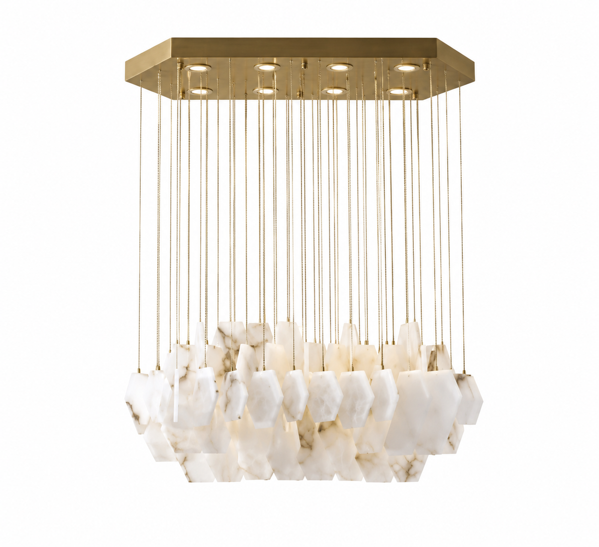 Solenne Rectangular Alabaster Chandelier