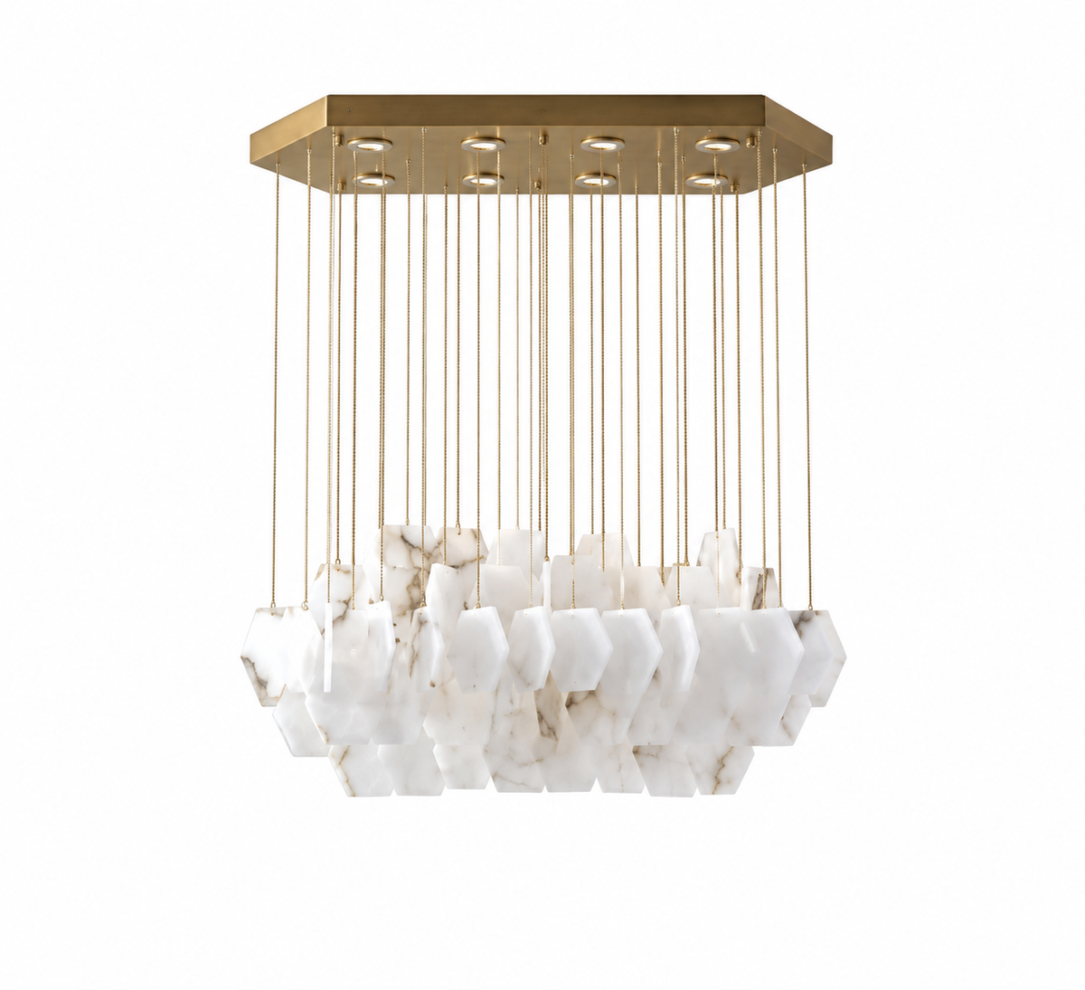 Solenne Rectangular Alabaster Chandelier