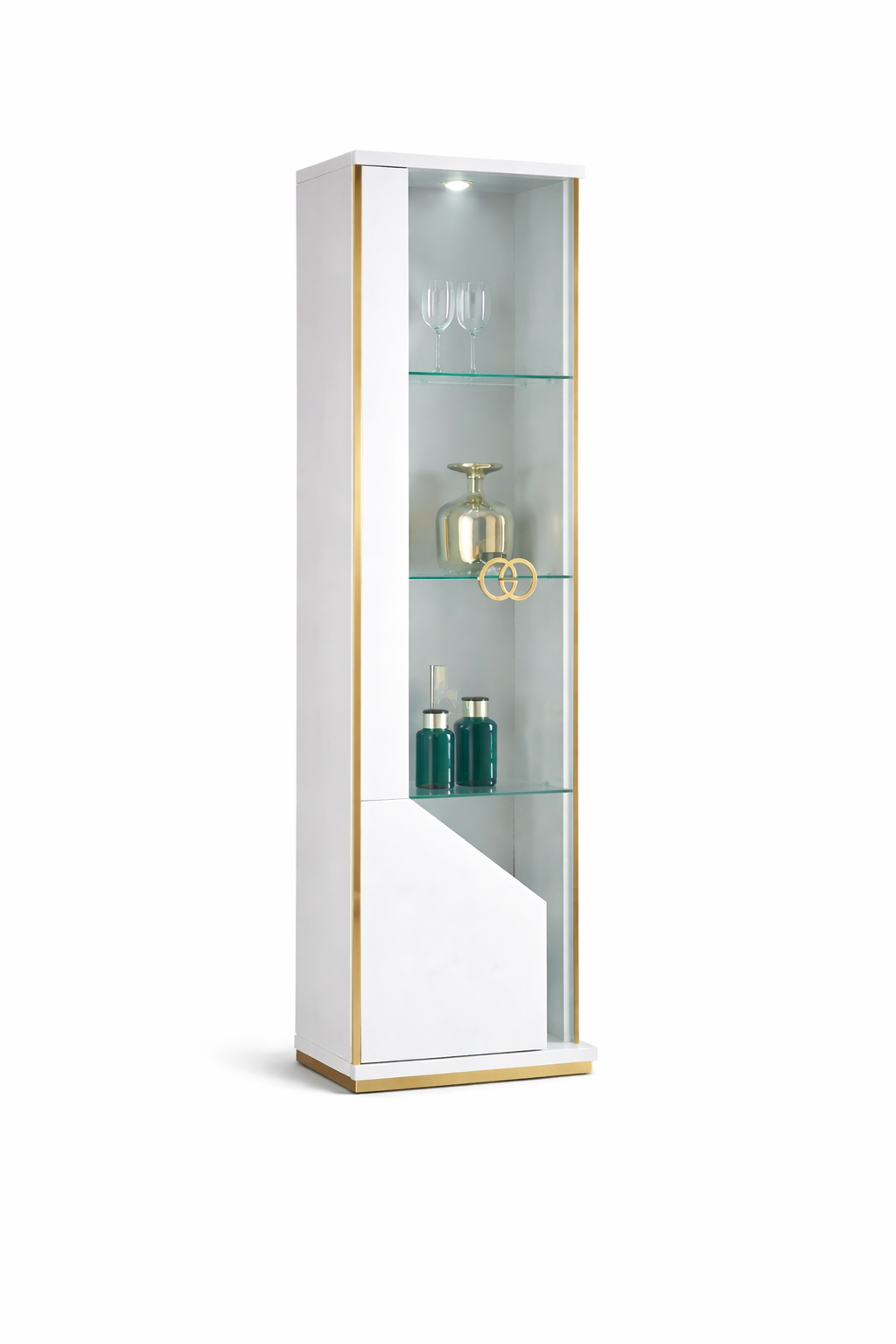 Casa Milano – Vogue Living Collection TV Stand & Cabinets (White & Gold)