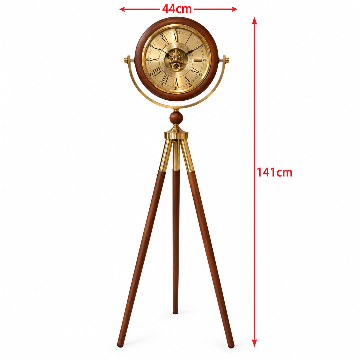 Retro Tripod Floor Clock