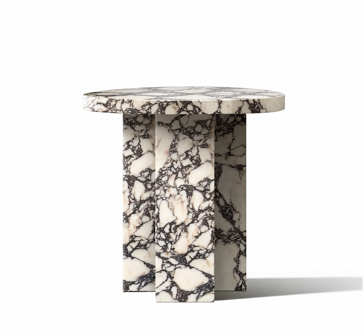 Arezzo Sculptural Natural Marble Side Table