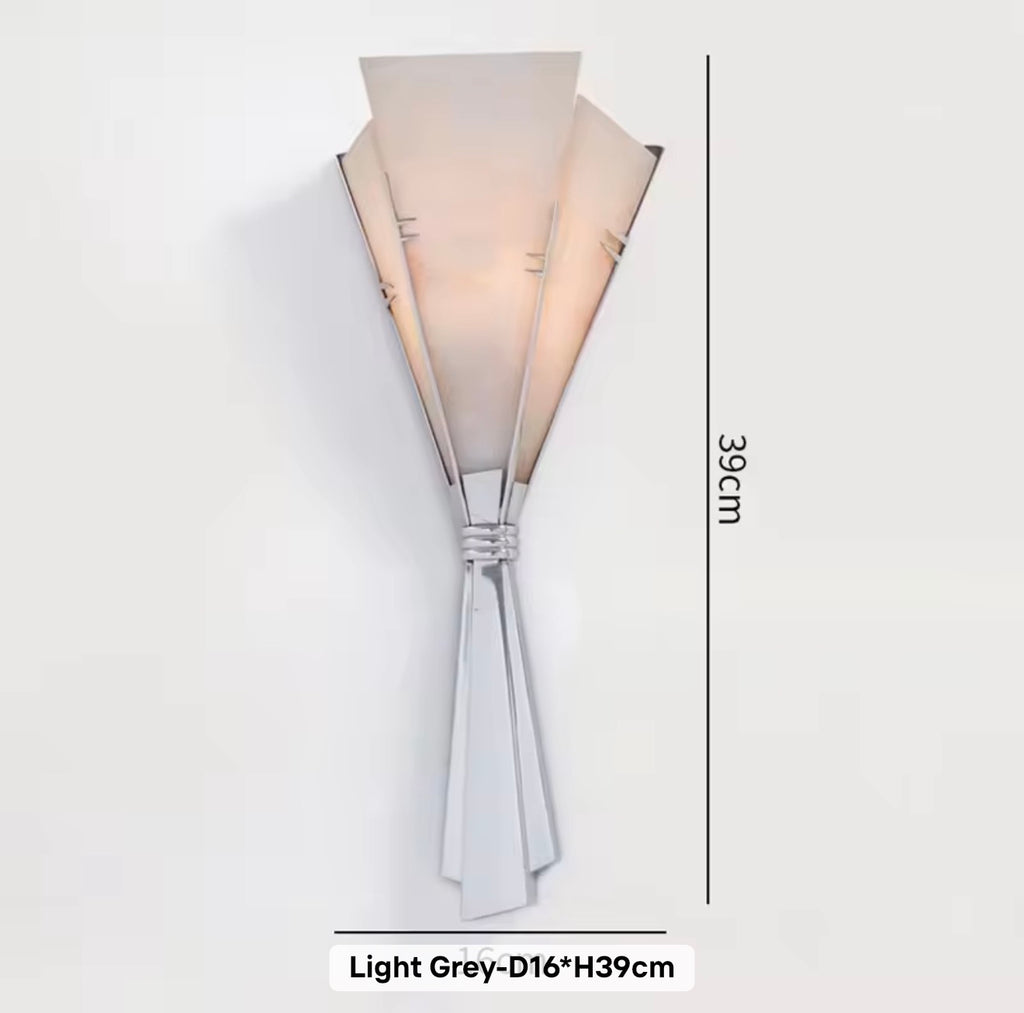 Elena Alabaster Fan Wall Sconce