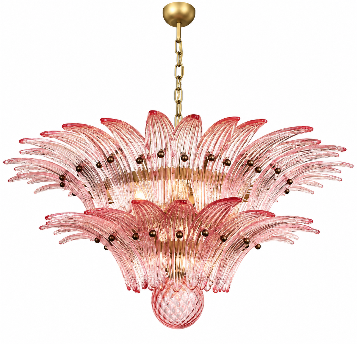 Élodie Palmette Glass Chandelier