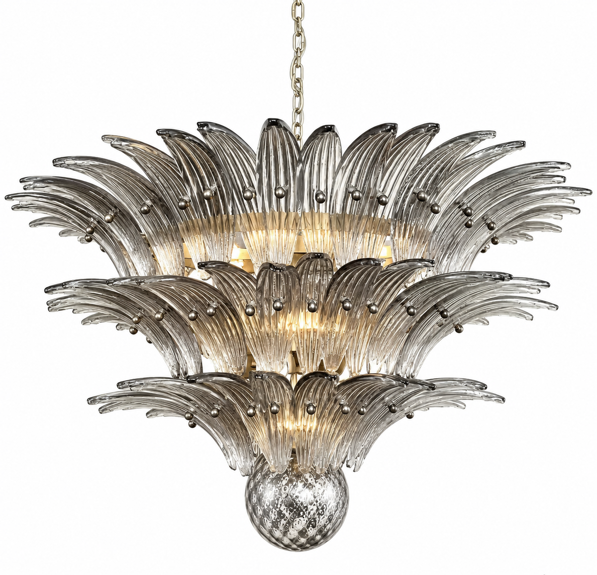 Élodie Palmette Glass Chandelier