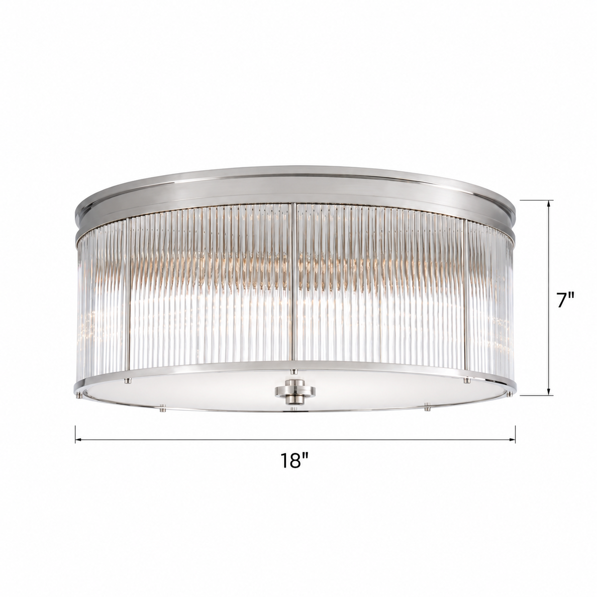 Lucienne Fluted Glass Flush Mount