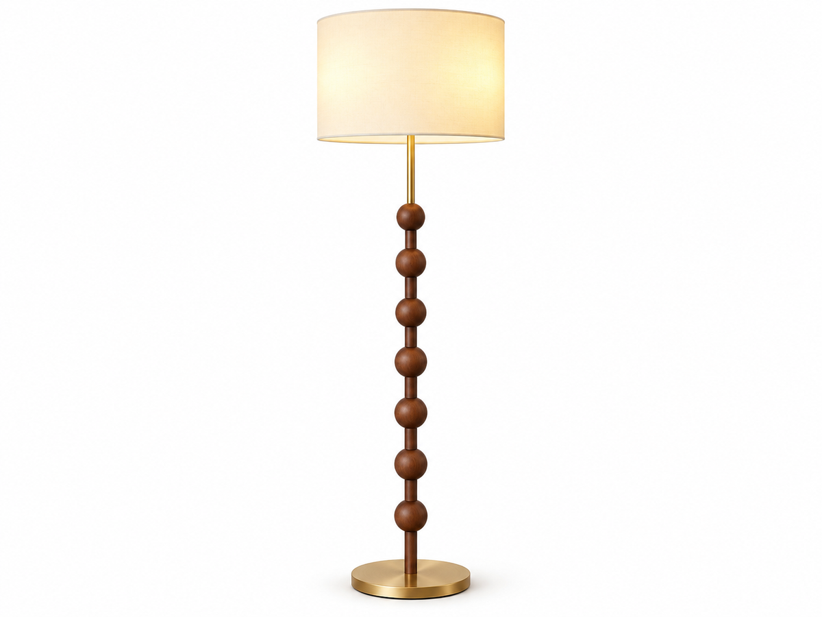 Evelyn Sculptural Wood Floor Lamp