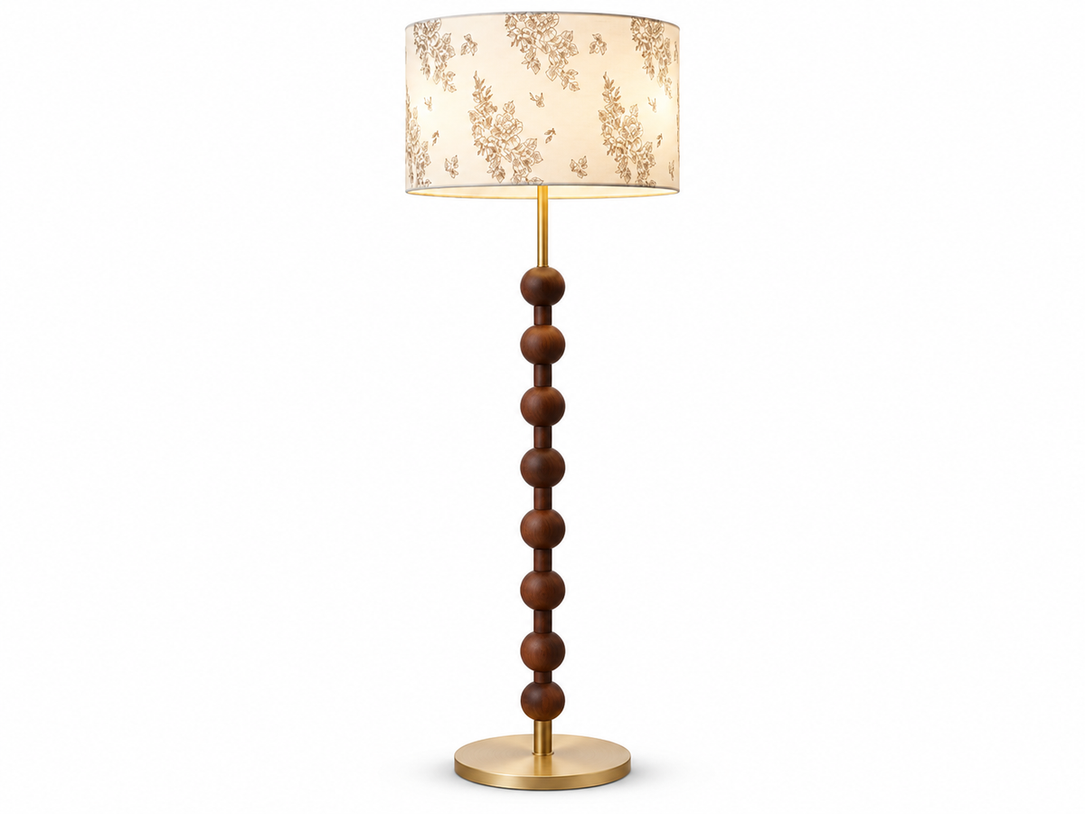 Evelyn Sculptural Wood Floor Lamp