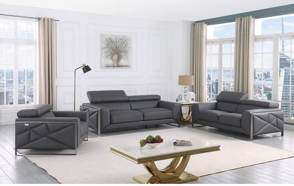 Casa Milano – Giorgio Italian Leather Set (Grey)