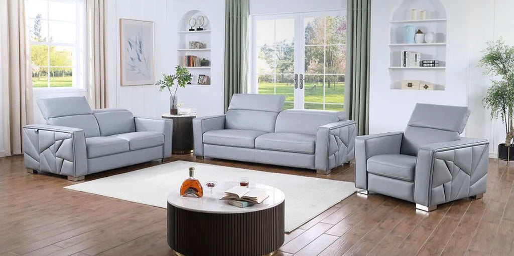 Casa Milano – Astra Italian Leather Set (Light Blue)