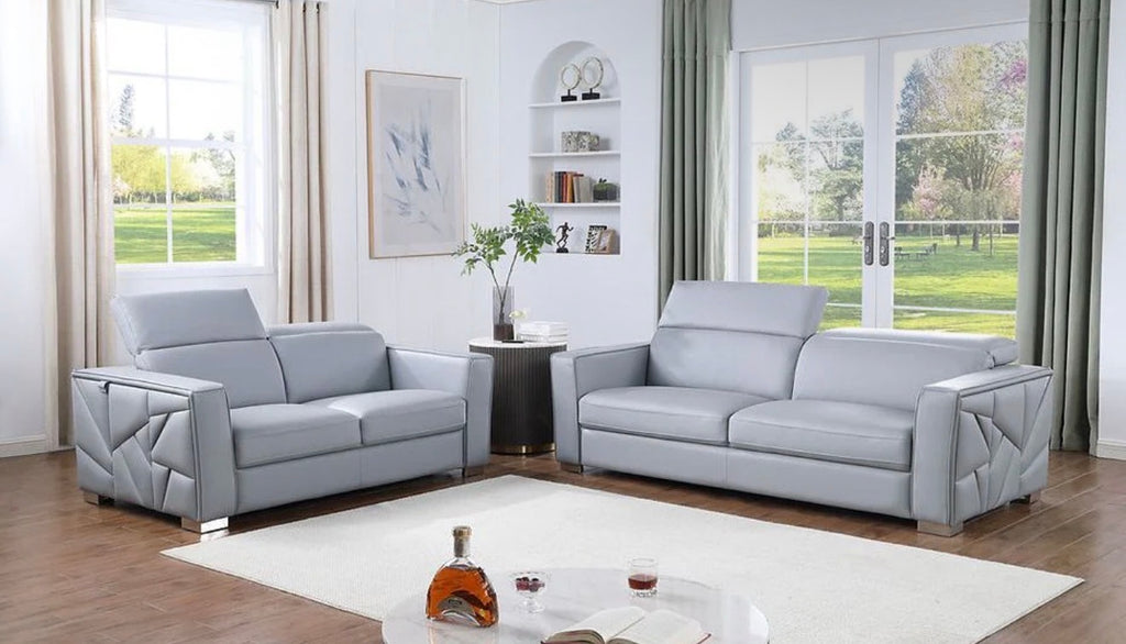 Casa Milano – Astra Italian Leather Set (Light Blue)