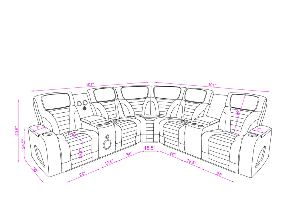 Casa Milano -  Robin Power Recliner