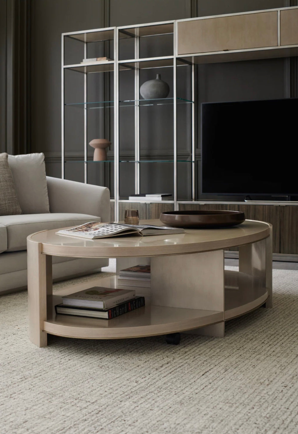 Casa Milano – Oval Cream Cocktail Table | Da Vita Collection