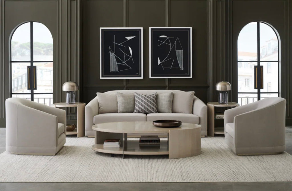 Casa Milano – Oval Cream Cocktail Table | Da Vita Collection