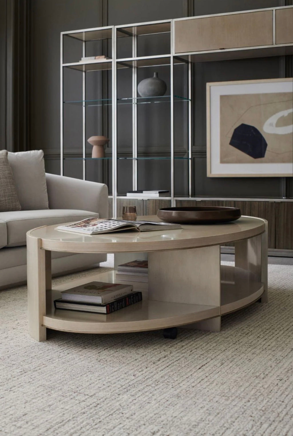 Casa Milano – Oval Cream Cocktail Table | Da Vita Collection