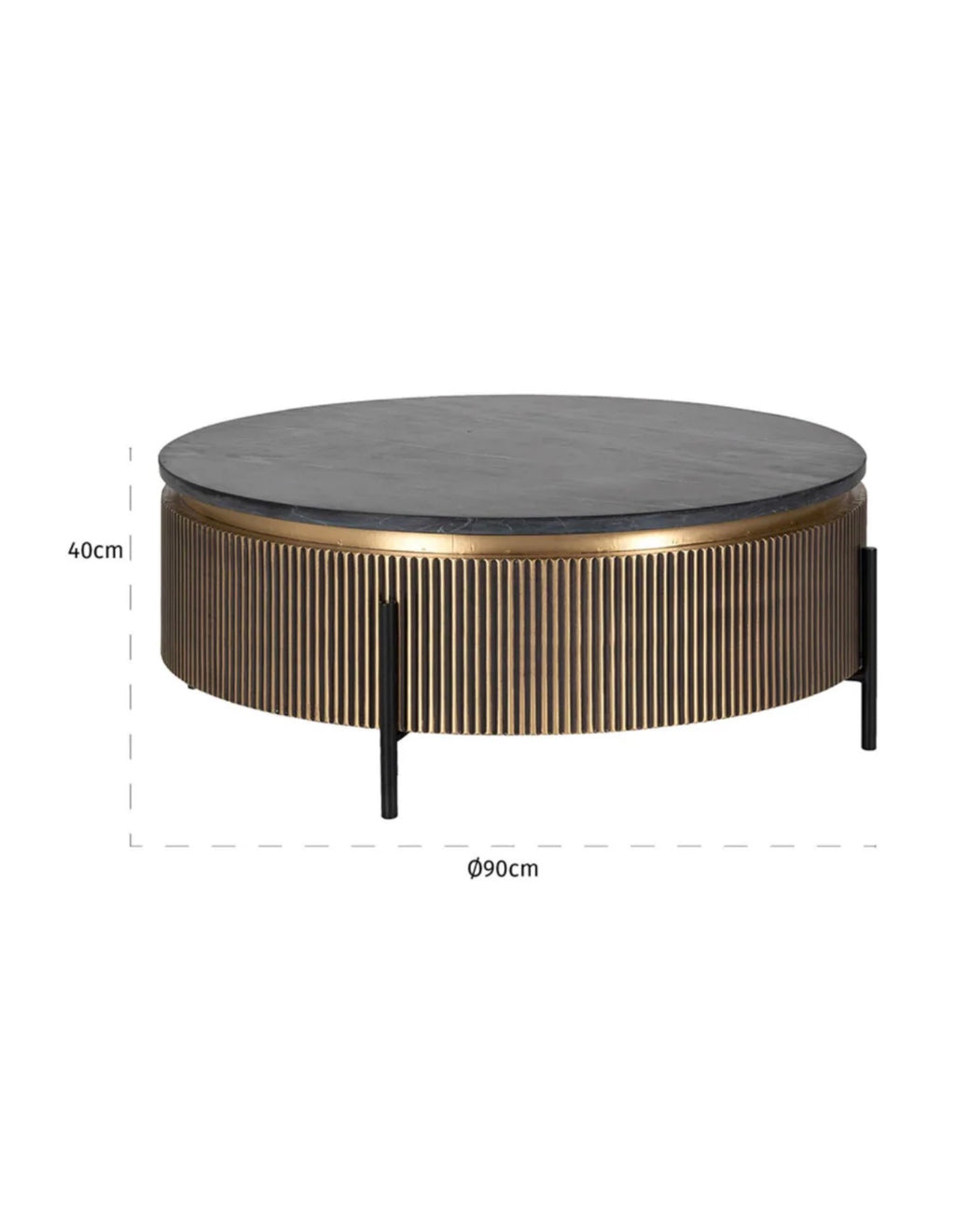 Casa Milano Ironville Modern Metal Coffee Table