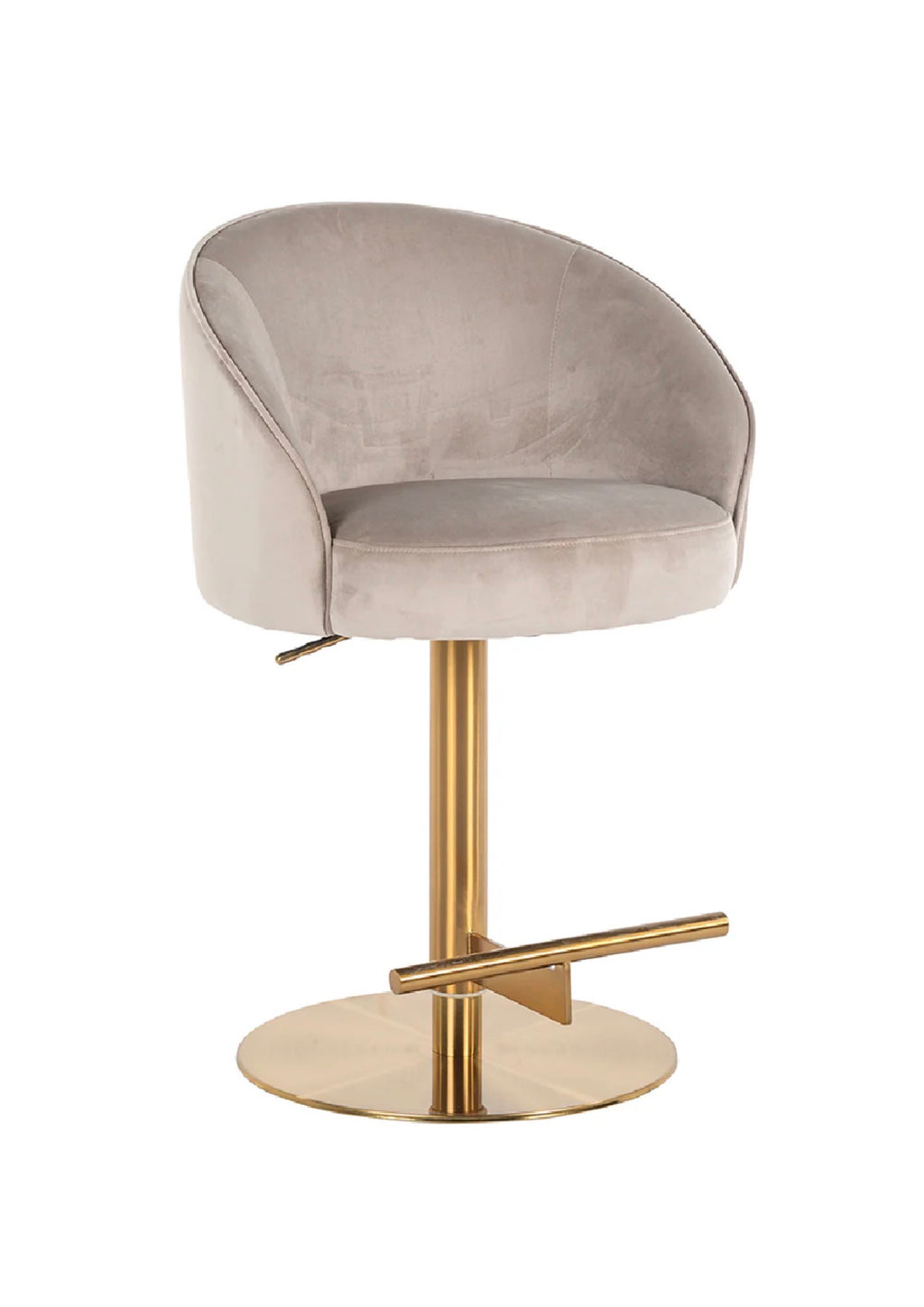 Casa Milano – Richmond Interiors Zabi Modern Velvet Bar Stool in Gold Base