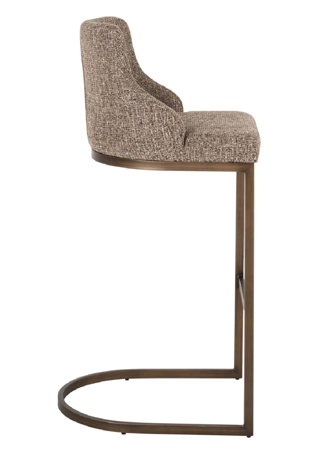 Casa Milano – Richmond Interiors Bolton Cantilever Bar Stool Set of 2 in Brown Tweed