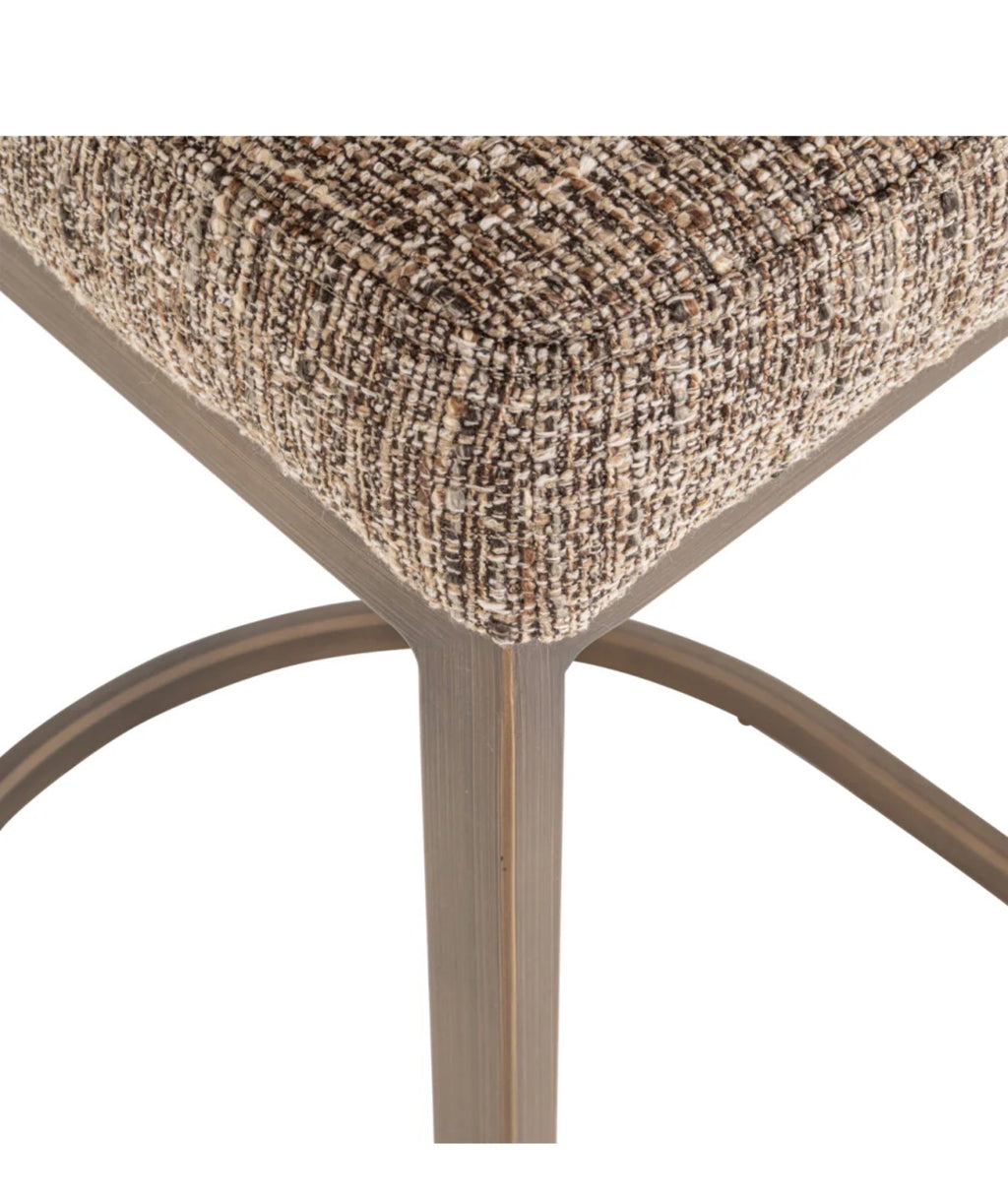 Casa Milano – Richmond Interiors Bolton Cantilever Bar Stool Set of 2 in Brown Tweed