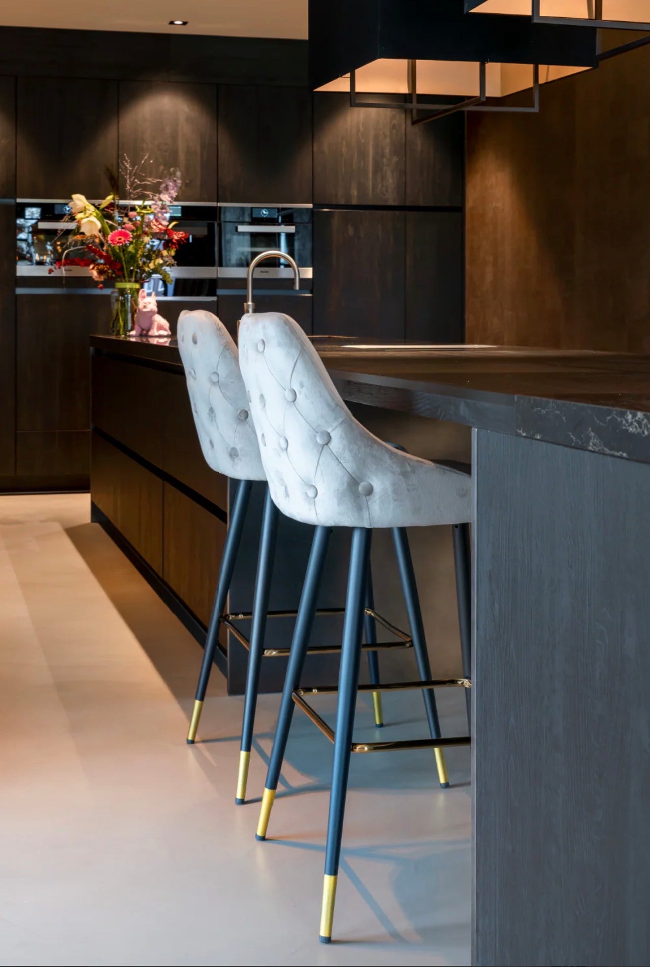 Casa Milano – Velvet Gold Accent Bar Stool | Richmond Interiors Imani