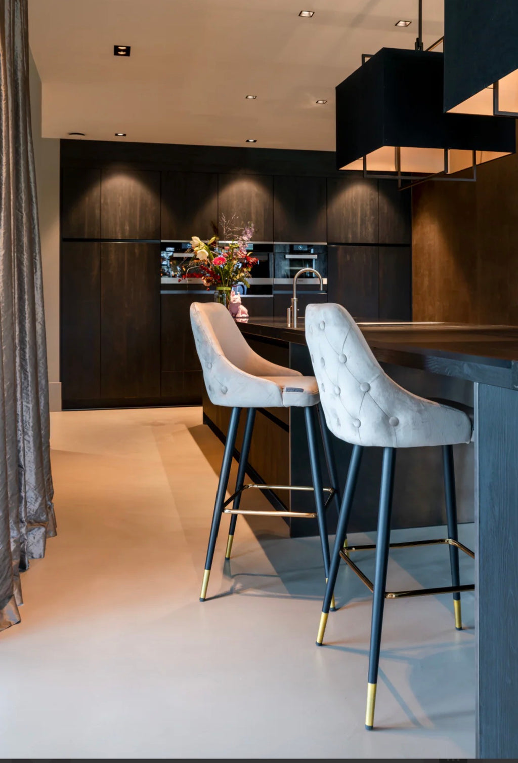 Casa Milano – Velvet Gold Accent Bar Stool | Richmond Interiors Imani