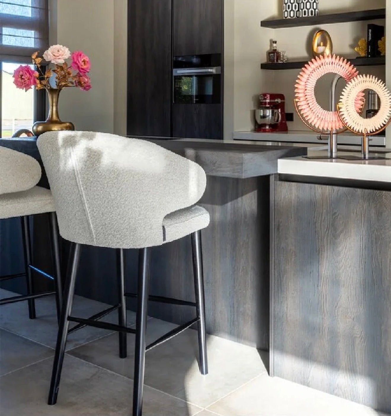 Casa Milano – Stone Velvet Bar Stool | Richmond Interiors Indigo