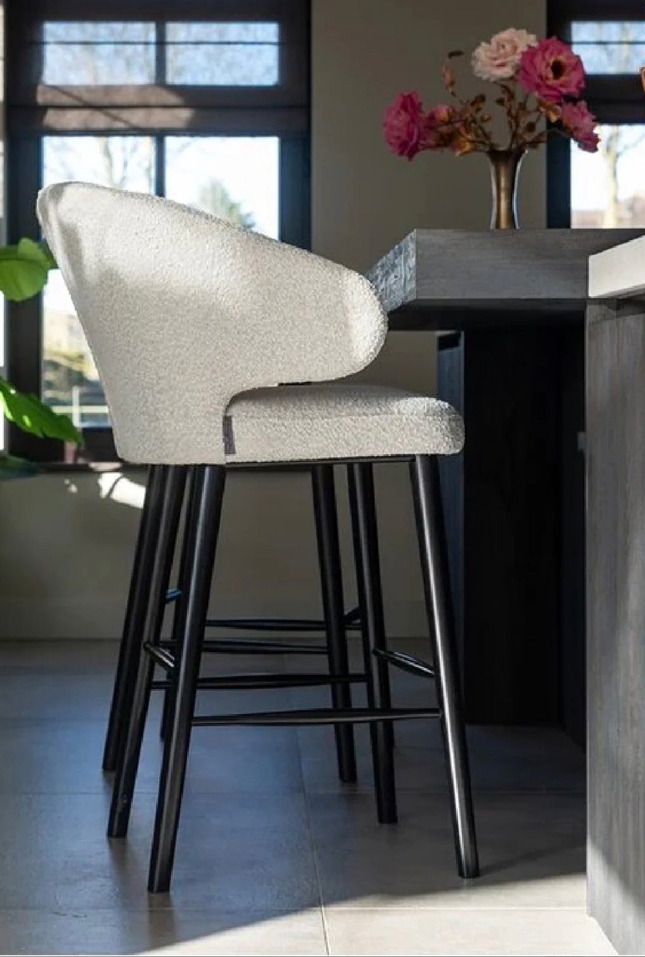 Casa Milano – Stone Velvet Bar Stool | Richmond Interiors Indigo