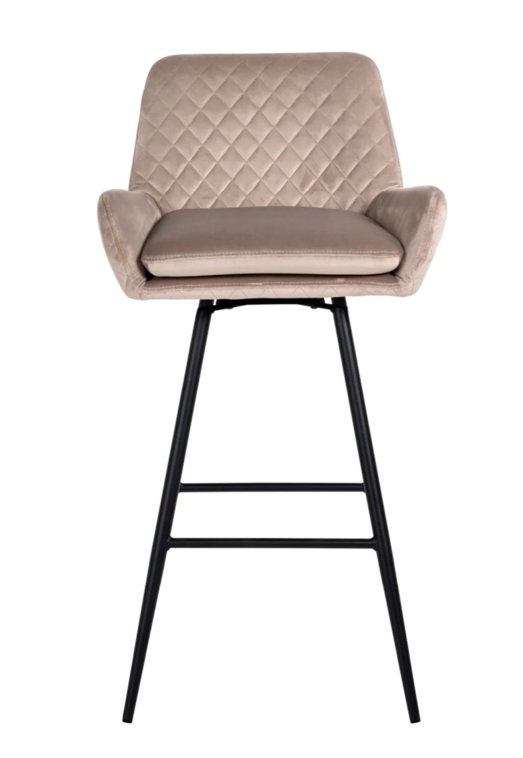 Casa Milano - Linsey Velvet Swivel Bar Stool