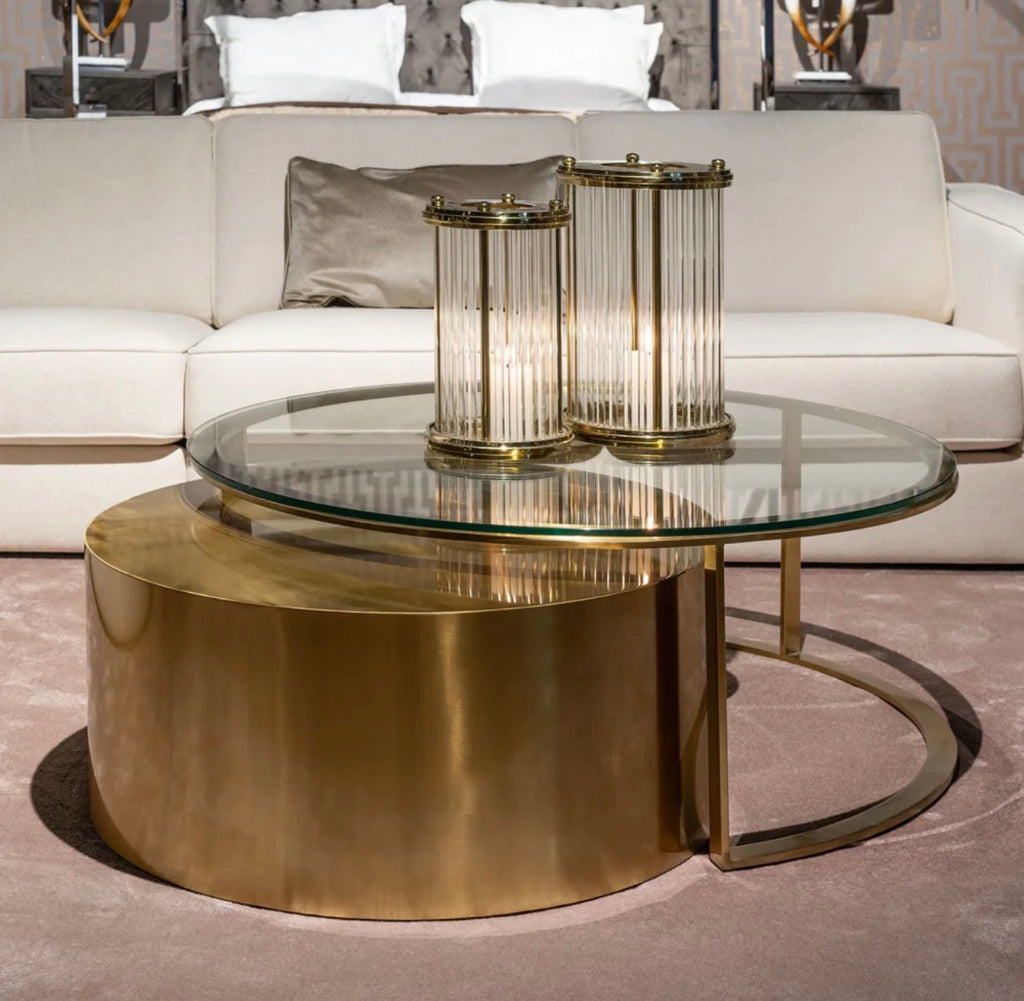 Casa Milano – Round Golden Nesting Coffee Tables (Set of 2) | Richmond Interiors Orlan