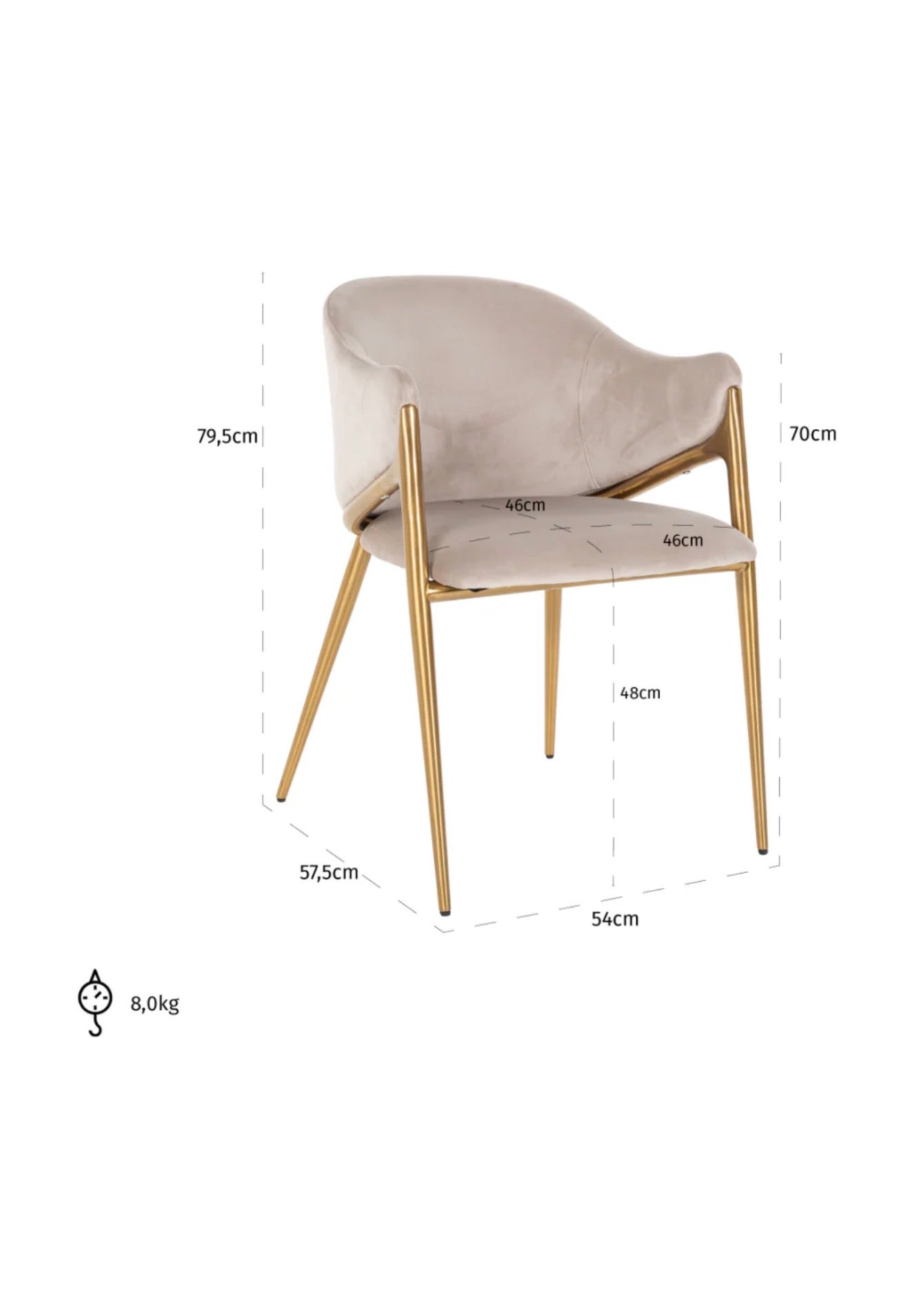 Casa Milano – Modern Velvet Dining Chair